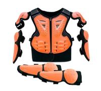FytStycale Gilet Protection avec Coque Ventilé Gilet Protection avec Protège-Bras Respirant Équipement pour Enfants, Engin à Guidon, Vélo sans Pédales , Orange