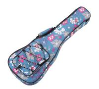 FytStycale Housse Ukulélé Rembourrée Pratique Housse Rembourré Étui Basse Électrique pour Musiciens, Voyageurs, Déplacement, Répétitions, Fleurs Bleu Clair, 23 Pouces Pour Ukulélé 58-63cm