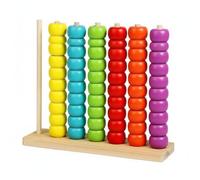 FytStycale Jeu D'empilage de Perles en Bois Éducatif Boulier en Bois pour Enfants, Moyen 0.72