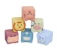FytStycale Jouet D'empilage Flottant Multifonction Bateau de Bain Flottant Sûr et Non Toxique Animaux Marins de Bain pour Bébés, Tout-Petits , Animaux Empilables en Caoutchouc Souple
