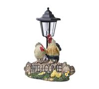 FytStycale Lampe Solaire de Jardin, Statuette d'animal, Lanterne Veilleuse pour, Maman, Balcon, Poulet