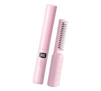 FytStycale Lisseur Sans Fil, Outil de Coiffure Anti-brûlure, Peigne Multifonctionnel à Double Usage, Peigne Chauffant Portable pour La Maison, Rose