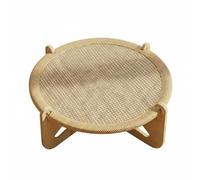 FytStycale Lit pour Chat Hamac Chat Couchage Corbeille Griffoir Réversible Cadre en Moderne Tapis Double Face Flanelle et Sisal Maintien Stable Confortable et, L