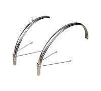 FytStycale Lot de 2 Garde-Boue de vélo, Accessoires de Protection Anti-éclaboussures, Installation Facile, pièces de réparation argentées, Robustes, à Modifier, Pas de Bavette