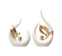 FytStycale Lot de 2 Statues Abstraites, œuvres D'art Souvenirs pour Vitrine, Table Basse, étagère.