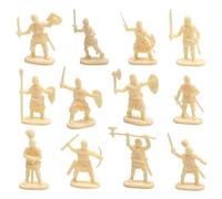 FytStycale Lot de 200 Figurines de Médiévaux avec Boucliers, Maquettes pour Reconstitution Historique et Dioramas Créatifs pour Enfants, Jaune Clair