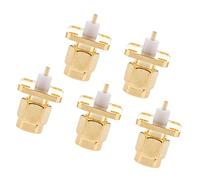 FytStycale Lot de 5 Adaptateurs Coaxiaux RF, Connecteur à 4 Trous pour Montage sur Panneau