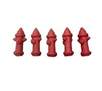 FytStycale Lot de 5 Bornes D'incendie Miniatures à L'échelle 1/64, Accessoires pour Mini-dioramas, Décorations de Gâteaux en Résine pour Maisons de Poupé