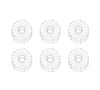 FytStycale Lot de 6 Anneaux de Protection Anti-Goutte, Bobeches en Verre pour Bougies Coniques, Protection des Nappes pour Veillée aux Chandelles, Anniversaire, Côtelé