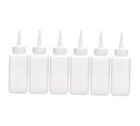 FytStycale Lot de 6 Flacons Applicateurs pour Shampoing, Polyvalents, avec Couvercles, 160 Ml/200 Ml, Fournitures de Coiffure, Moyen