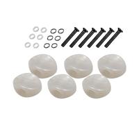 FytStycale Lot de 6 Mécaniques de Guitare avec Bouton, Scellées Par Virole et Vis, pour Guitares Folk Acoustiques, noir