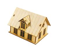 FytStycale Maison Miniature en Bois à L'échelle 1:72 - Accessoire Créatif et Unique - Modèle à Monter Soi-même pour Diorama - Idéal pour Adolescents et Adult, Style D