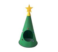 FytStycale Maison pour Chat en Feutre, Nid Semi-fermé pour Animaux, Tapis de Sapin de Noël, Nid Chaud Semi-fermé, Maisonnette-Grotte pour Animaux, Lit pour