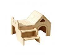 FytStycale Maisonnette en Bois Robuste Abri à Marches Villa Miniature pour Repos, Cachette
