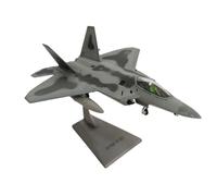 FytStycale Maquette d'avion F22 en Alliage Moulé sous Pression à L'échelle 1/100, avec Support D'exposition pour Bureau, Bibliothèque, Salon Ou