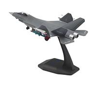 FytStycale Maquette d'avion J35 à L'échelle 1:100, Objet de Décoration pour Bureau Ou étagère de Chambre, avec Socle, Marine