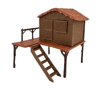 FytStycale Maquette de Maison Miniature, Décor de Cabane Au Toit de, Accessoire de Décoration pour Collection, Modélisme Ferroviaire et Loisirs Créatifs.
