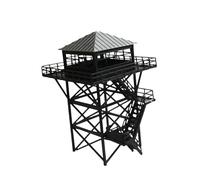 FytStycale Maquette Miniature de Tour D'observation à L'échelle 1:64, à Monter Soi-même, pour La Décoration de Réseaux Ferroviaires Miniatures Ou Comme A, Noir et Gris
