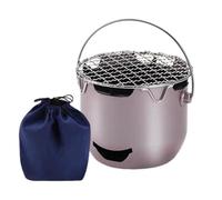 FytStycale Mini Four de Camping avec Grille Intégrée, Idéal pour en Randonnée, Réchauffer, Rôtir, Préparer du Thé, en Intérieur comme en Extérieur, Mauve Rose