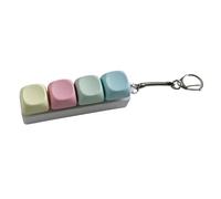 FytStycale Mini Jouet Anti-stress Coloré à 4 Boutons, Porte-clés, Jouet à Cliquet avec Cordon, 7,9 X 2 X 2,8 Cm, pour Portefeuilles, Sacs, Accessoires Décoratifs