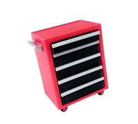 FytStycale Modèle Réduit de Meuble de Garage à L'échelle 1/18, Accessoire de Scène de Réparation Automobile, Meuble à Tiroirs Compact Fait Main, Chariot à Ou