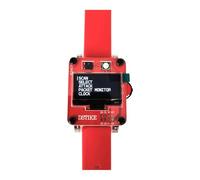 FytStycale Montre Éducative Développement Réseau avec Batterie Longue Durée Antenne Amovible Affichage LED Boutons Faciles Adaptée Aux Étud, Rouge