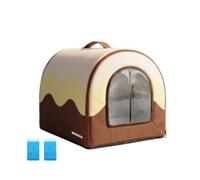 FytStycale Niche avec Poignée Isolant Maison Compact Abri pour Chats, Petits Chiens, Déplacement, Marron Chocolat, M