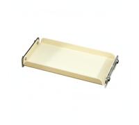 FytStycale Organisateur Salle Bain à Un Niveau Imperméable Plateau Vanité en Acrylique Autoportant pour Comptoir, Blanc Cassé, Moyen 32 Cm X 15,5 Cm X 4 Cm