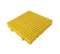 FytStycale Palette Plastique Ajourée Modulaire Matériel D'entrepôt Équipement Industriel pour Stockage, Yellow
