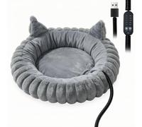 FytStycale Panier Chauffant Oreilles Chat Chaud Panier Chauffant Cordon Anti-Morsure Épaissi pr Temps Froid, Chambre à Ccher, Style A