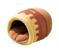 FytStycale Panier pour Chat Honey Pot, Niche pour Chat, Couchage d'automne et d'hiver, Abri Auto-Chauffant pour Chat et Chien, Nid pour Chihuahua et Pomé, M Brown