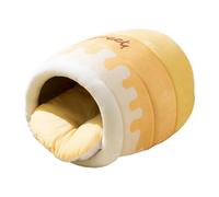 FytStycale Panier pour Chat Honey Pot, Niche pour Chat, Couchage d'automne et d'hiver, Abri Auto-Chauffant pour Chat et Chien, Nid pour Chihuahua et Pomé, S Yellow