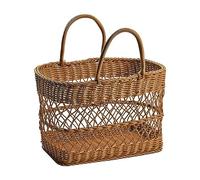 FytStycale Panier Tressé à La Main avec Poignées, Panier à, Panier en Imitation Rotin pour Usage Quotidien