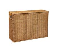 FytStycale Panier Tressé avec Couvercle et Poignées Intégrées, 48x18x33cm | Boîte de Rangement Rectangulaire Polyvalent, Contenant Décoratif Portable, Panier de Rangement Étroit pour Chambre, Cuisine