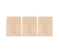 FytStycale Peau D'entraînement 3 Pièces pour Le Visage, Les Sourcils et Les Lèvres, Maquillage Permanent Du Visage, Peau D'entraînement 3D pour Artistes