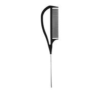 FytStycale Peigne à Queue de 25 Cm, Peigne Professionnel pour Mèches, Tissage et Balayage - Fabriqué En Matériau Flexible et Résistant, Noir