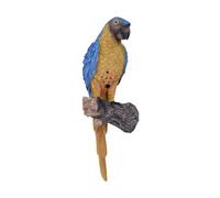 FytStycale Perroquet Parlant à écrire, Figurine Décorative pour Arbre, 10,2 X 9,4 X 33 Cm, pour Balcon et Mur, Installation Rapide, Résine, Bleu