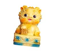 FytStycale Pi Yao - Statue de Sceau de Jade, Ornement En Résine, Sculpture Fengshui, pour Couloir, Chambre à Coucher, Salon, étagère, Bureau, Jaune B