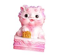 FytStycale Pi Yao - Statue de Sceau de Jade, Ornement En Résine, Sculpture Fengshui, pour Couloir, Chambre à Coucher, Salon, étagère, Bureau, Rose B