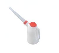 FytStycale Pichet avec Bec Flexible Translucide Broc Dosage avec Bec Flexible Facile à Lire Pichet Bouchon pour Mécaniciens, Garage, Bateau, 3L, Red Cap Red Ring
