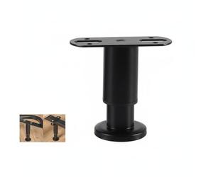 FytStycale Pied de Lit Central Réglable Robuste et Support de Barre Centrale de Lit Ajustable Antidérapant, Noir, 8-12cm