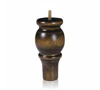 FytStycale Pied de Meuble en Bois Pied de Meuble Support Rehausseur Patte de Bois avec Tige Filetée 8mm Profil Simple et Élégant Bois Massif Adapté à Armoire, 15.1cm, Vis