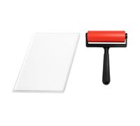 FytStycale Plaque d'impression en Gel avec Rouleau en Caoutchouc - Fournitures de Gravure - Plaque de Monotype pour La Fabrication de Cartes - Loisirs Créati, M