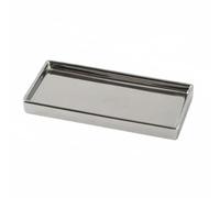 FytStycale Plateau de Rangement Rectangulaire Multifonctionnel Plateau à Bijoux En Céramique Multi-Usages Organisateur de Coiffeuse, Petit Plateau De Rangement Plaqué Argent 22,2 × 12,3 Cm