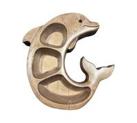 FytStycale Plateau En Bois En Forme de Dauphin pour Présentation de Fruits et de Collations, Style A