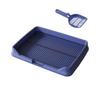 FytStycale Plateau Propreté avec Grille Amovible Toilette Canine avec Grille Étanche Plateau Propreté Paroi pour Appartement, Maison, Bleu Klein, Moyen 45 35 7 Cm