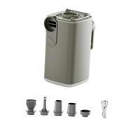 FytStycale Pompe à Air Électrique Mini Gonfleur Dégonfleur Aspirateur 3 en 1 USB avec 5 Embouts Pression Forte Débit Rapide Éclairage LED Réglable Adaptée Au Cam, Vert sans Sac