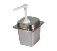 FytStycale Pompe Distributrice de Sauce, Bouteille de Pompe à Condiments, Station de Pompe à Condiments pour Salade de 2,3 L, Bouteille de Sirop avec Pompe pour Restaurant, Maison, Café, 30cc