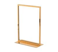 FytStycale Porte-affiche Double Face Support Porte-panneau pour Signalisation Expositions Stand Publicitaire Amovible En Polystyrène Acier Adapté pour Entreprise, A4 or