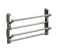 FytStycale Porte-Chaussures Mural Pliable Organisateur Chaussures Étagère Suspendue Support Serviette Installation sans Perçage Aluminium PP Adapté Cuisine Placa, 30 Cm X 29.5 Cm X